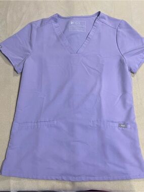 FIGS Lavender Technical Collection V-Neck Scrub Top